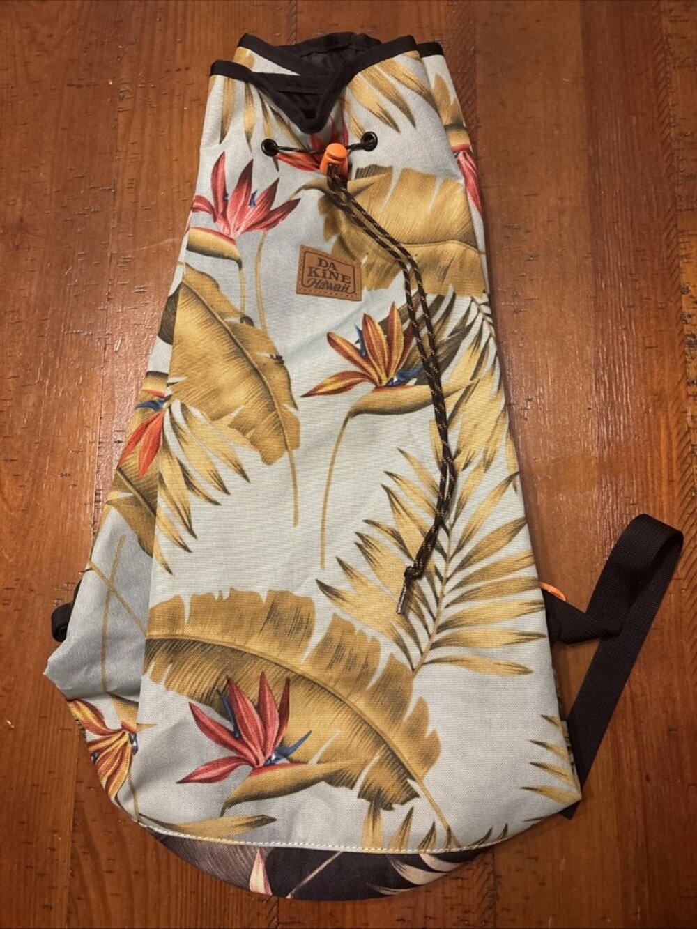 DA Kine Hawaii Green Floral Backpack For Hiking
